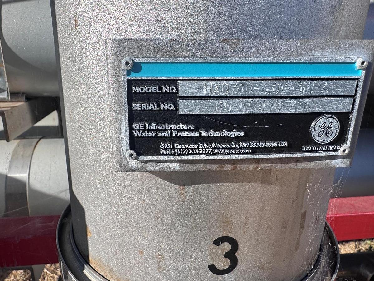 Used Filter, Nano Filtration, Osmonics, BEV Series, Stainless Steel, 300 GPM Permeate, #5991746