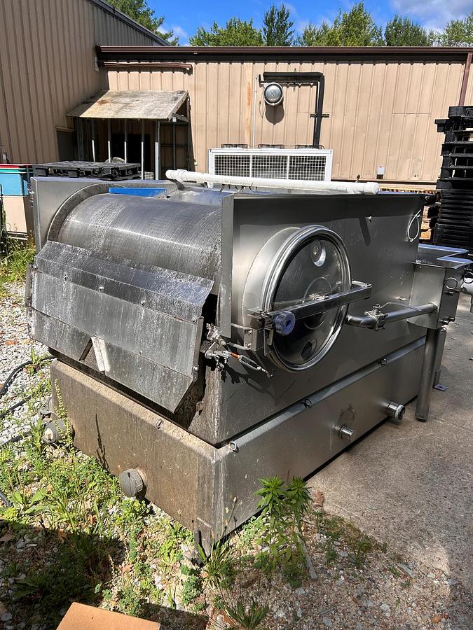 Used Rotary Screen, Stainless Steel, 24” Diameter x 48” Screen, Tank 48” x 48” x 96”, #5991576