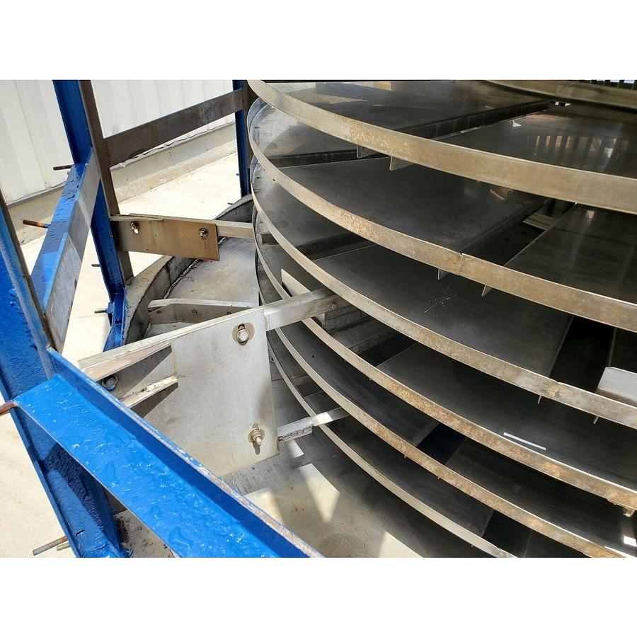 Used Dryer, Turbo, Wyssmont Turbo Tray Dryer Model N-22, 22 Trays, Stainless Steel Cladded, 9’-9” Base, 12’-0” Height, 1.5HP Turbo Drive, #5991640