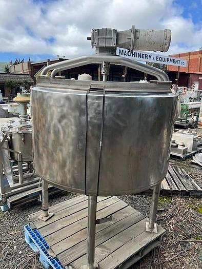 Used Tank, 235 Gallon, Stainless Steel, Jacketed, Agitation, Mueller #S745432