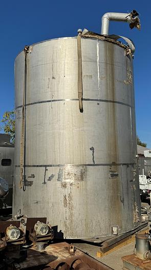 Used Tank, 12,000 Gallon, Stainless Steel, Storage Tank - #S744881