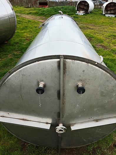 Used Tank, 2,400 Gallon, Stainless Steel, 5'9" x 14', Single Wall #S745017