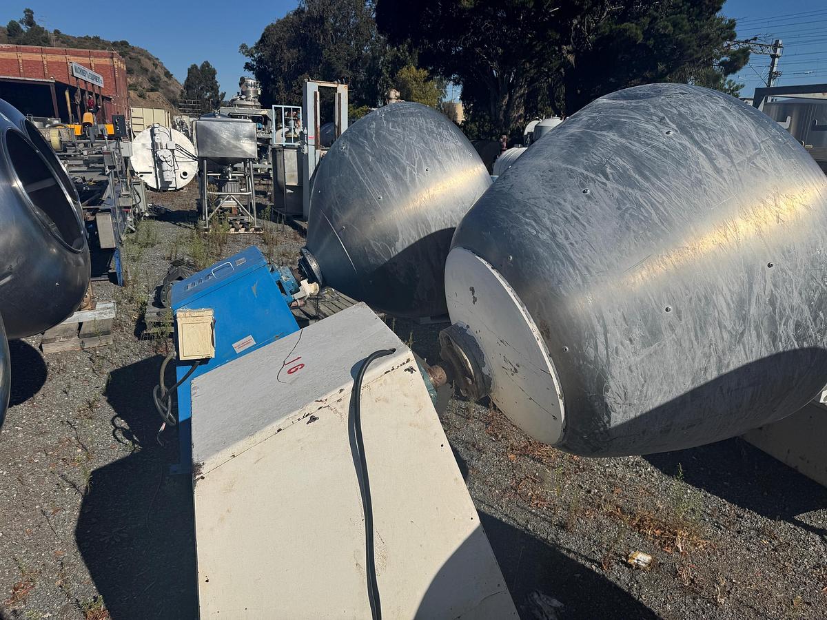 Used Coating Pan, 48" Diameter, Stainless Steel, Teflon Baffles, (2) Available, #5991574