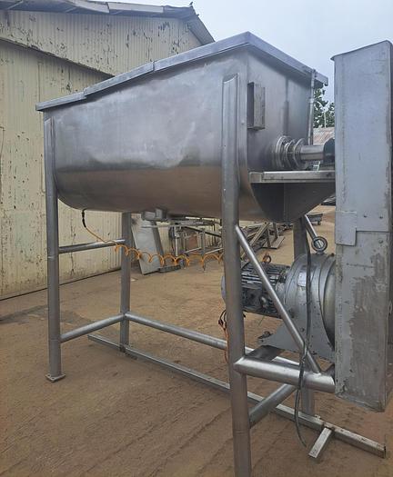 Used Mixer, Ribbon, 35 Cubic Feet, Stainless Steel, 15 HP, Double #5554503