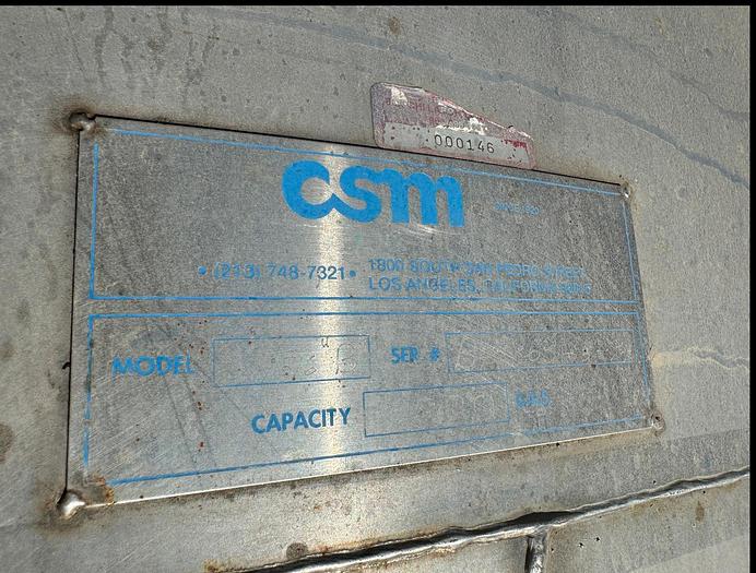 Used Tank, 6,000 Gallon, 316 Stainless Steel, Dish Bottom, Legs, #5991002