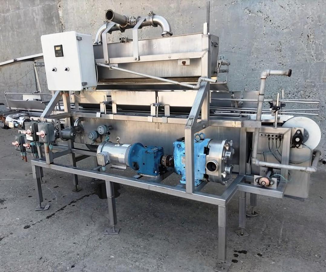 Used Briner, Overflow, Stainless Steel, 12 feet, Volta Belt Conveyor, Waukesha 130 U1 Pump, #5991929