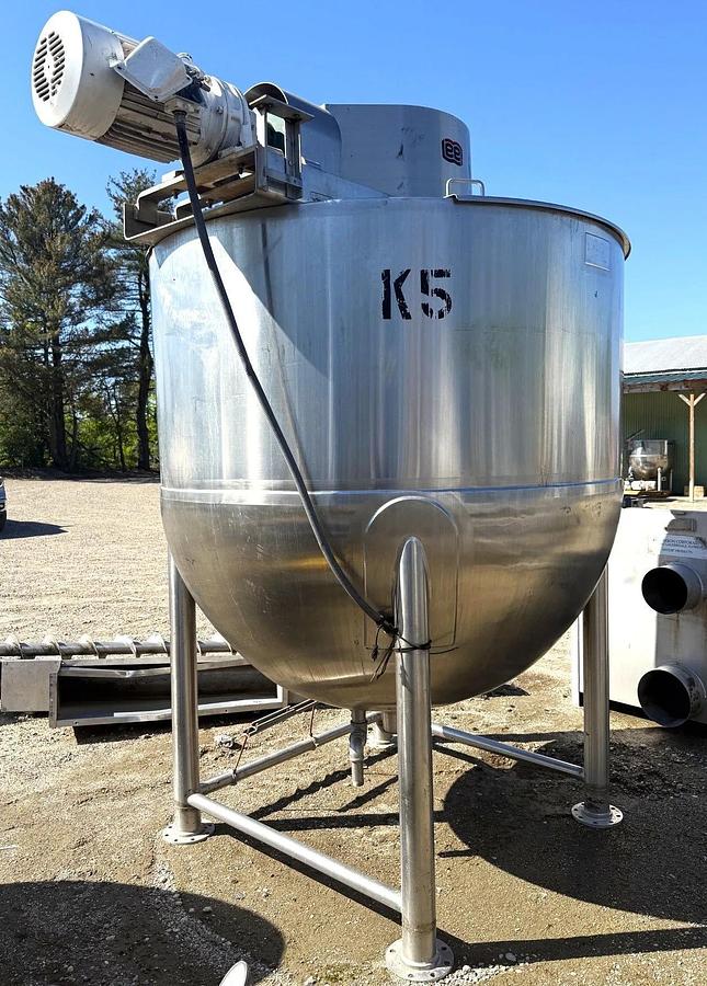 Used Kettle, 1,000 Gallon, Stainless Steel, Double Motion, Jacketed, Lee, 150 PSI, #5991834