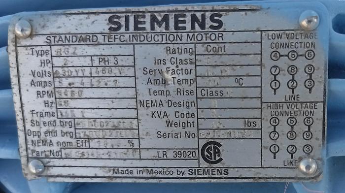 Used Ultrashear Model 3US High Shear Pump with 2 HP motor #S744993