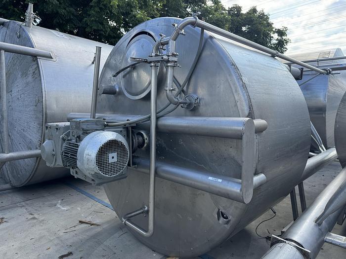 Used Tank, 1,700 Gallon, Stainless Steel, Double Agitation, Feldmeier, #5990996