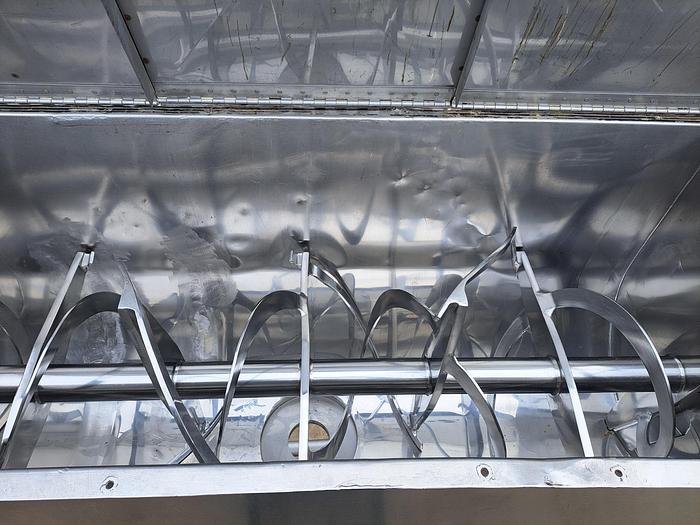 Used Mixer, Ribbon, 35 Cubic Feet, Stainless Steel, 15 HP, Double #5554503