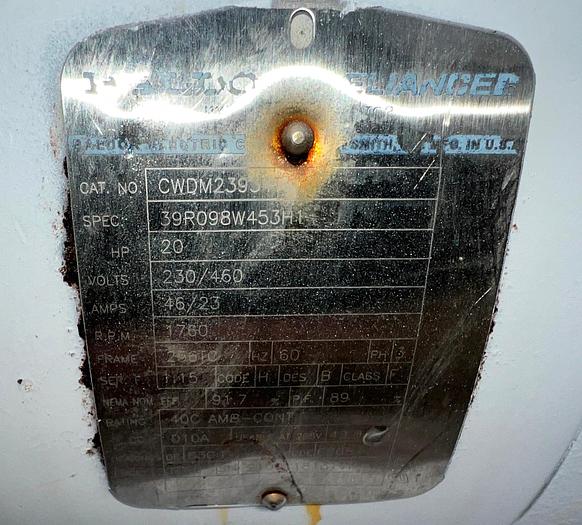 Used Pump, Centrifugal, 20 HP, Stainless Steel, Fristam, 2.5" In/Out #S744992
