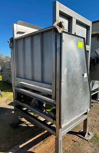 Used Dumper, Bin, Stainless Steel, 51" x 53" x 42", Hydraulic Pump #S745485