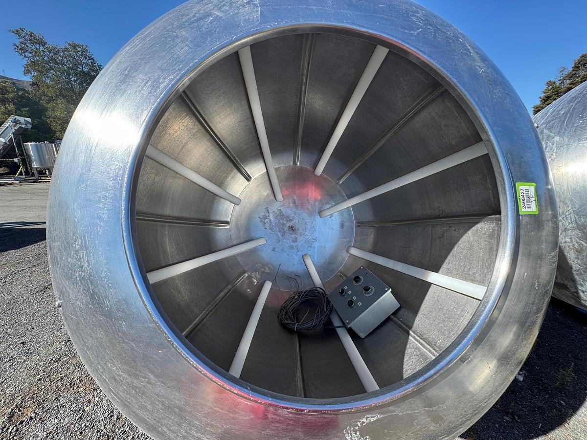 Used Coating Pan, 48" Diameter, Stainless Steel,  Baffles, (4) Available, #5991573
