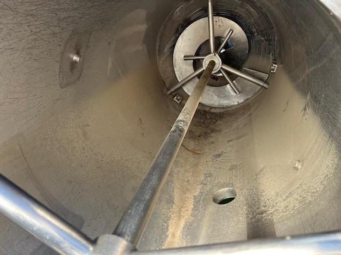 Used Tank, 125 Gallon, 316 Stainless steel, 2' X 4', Flash/Surge, Agitated, Cheese #S694027