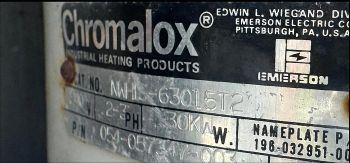 Used Heater, Electric, Chromalox, 30 KW, Circulation #S743734