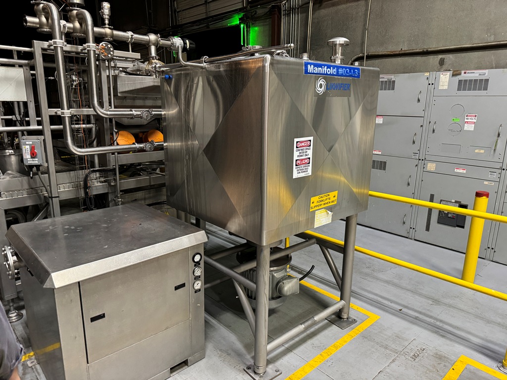 Used Liquifier Tank, 400 Gallon, Breddo, Likwifier, Stainless Steel, 40 HP,  #5991618