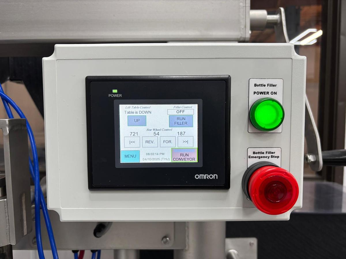 Used Filling Line, Conococheague Stainless, Two-Valve Automatic Liquid Filler & Capper, Weigh, Tray, Conveyor, #5991434