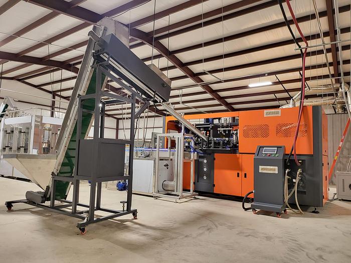 Used Blow Molder, 4-Cavity, 5,550 BPH, High Pressure Compressors - #