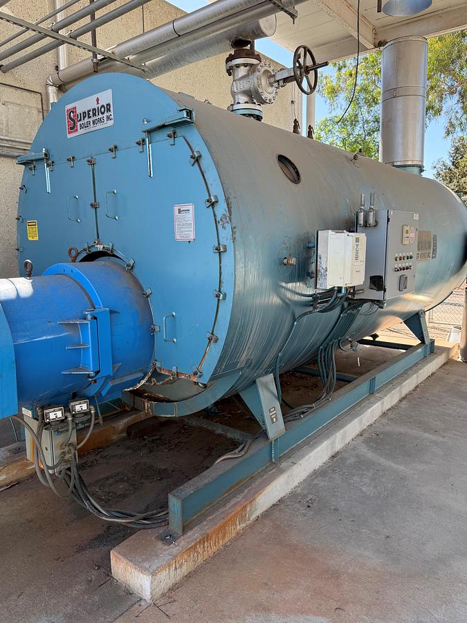 Used Boiler, 350 HP, 250 PSI, Superior, Firetube, Package System, #5991552