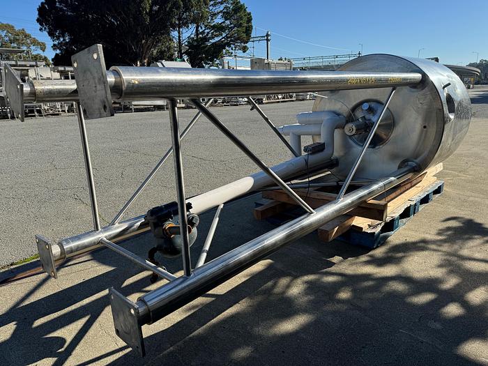 Used Tank, 300 Gallon, 316L Stainless Steel, Jacketed, Scrape Agitated, Feldmeier #S745371