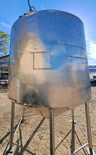 Used Tank, 2,000 Gallon, Jacketed, Scraper Agitation, Cone Bottom, APV #S745304