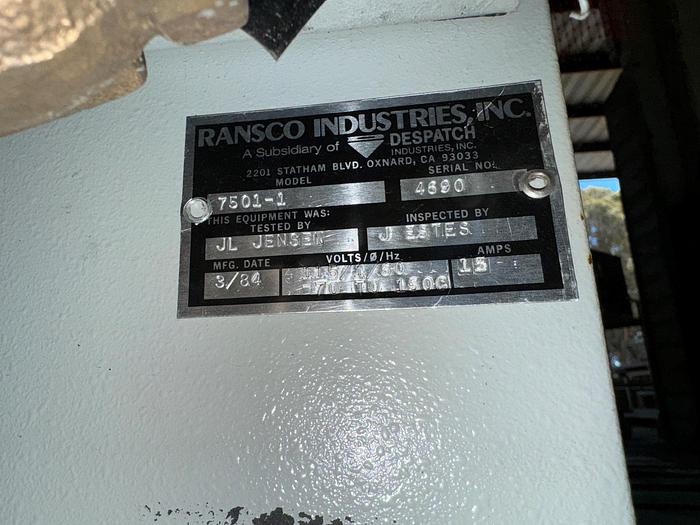 Used Thermal Shock Chamber, Ransco Industries, Model 7501-1, 2-Zone #S745489