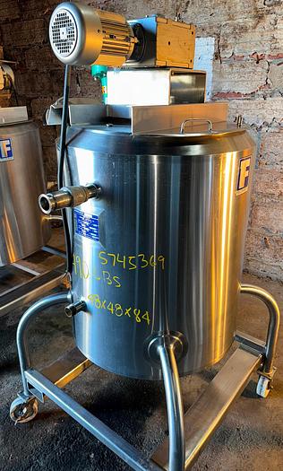 Used Kettle, 100 Gallon, 316L Stainless Steel, Dual Agitation, Scraper, Feldmeier - #5085640