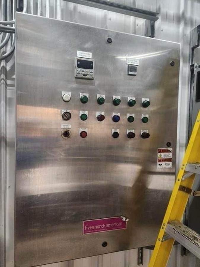 Used Fryer, Continuous Fryer, Heat and Control, Natural Gas, Stainless Steel, 5-Burner, MOK-300 L.H. #5991908