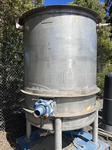 Used Tank, 800 Gallon, 316 Stainless Steel 5' X 6', Hot Break, Coil, #S691360