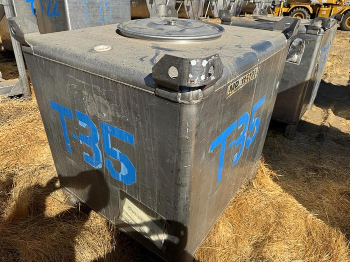 Used Tank, 350 Gallon, 316 Stainless Steel, LiquiTote, #5991127