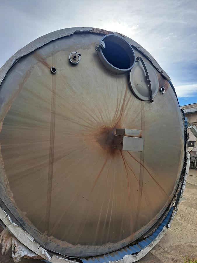 Used Tank, 10,000 Gallon, 316 Stainless Steel, 10' X 17'6" , Sloped Bottom, #5991369