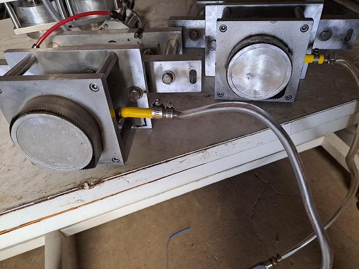 Used Filler, Cup, 2-Lane, Stainless Steel, 12 Ounces & 16 Ounces