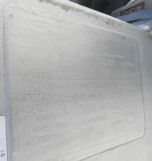 Used Extructor, Rietz, RE-6, S/st, Jkt, 10 HP, #S731906