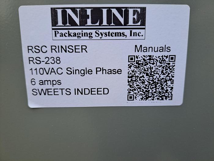 Used Washer, Air Rinser, 10-Nozzle, Indexing Conveyor, Inline Packaging Systems #C745460
