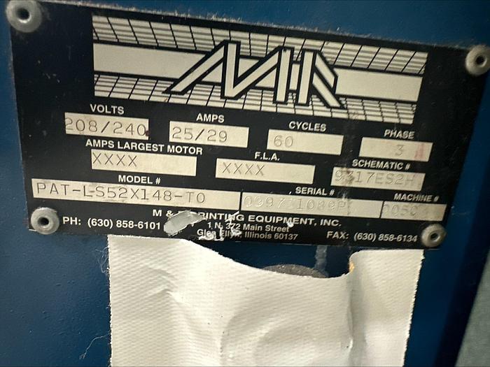 Used Screen Printer, Vitran, Model 52-148, Long Stroke, UV Dryer - #4702551