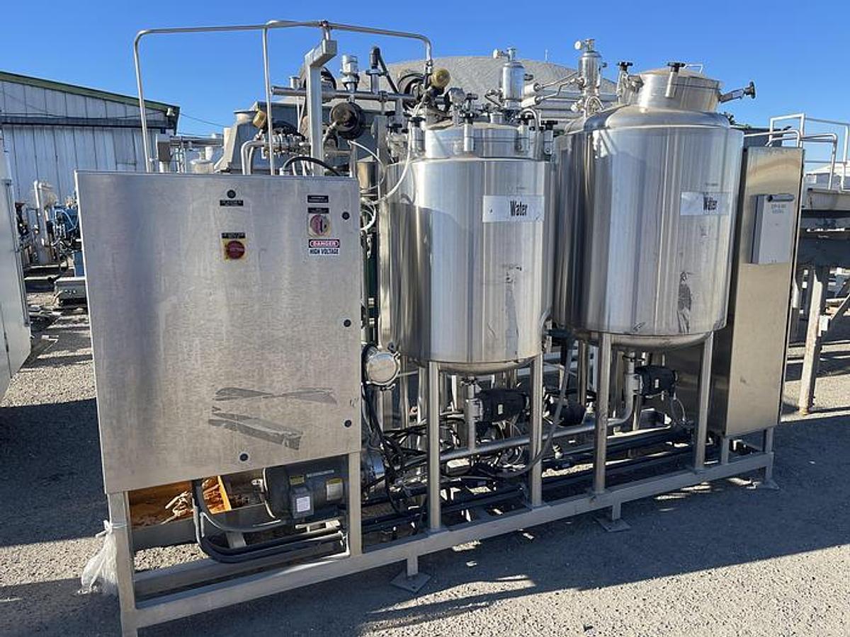 Used CIP System, Two-Tank System, 160 GPM, Walker Stainless, Allen-Bradley Controls, #5991954