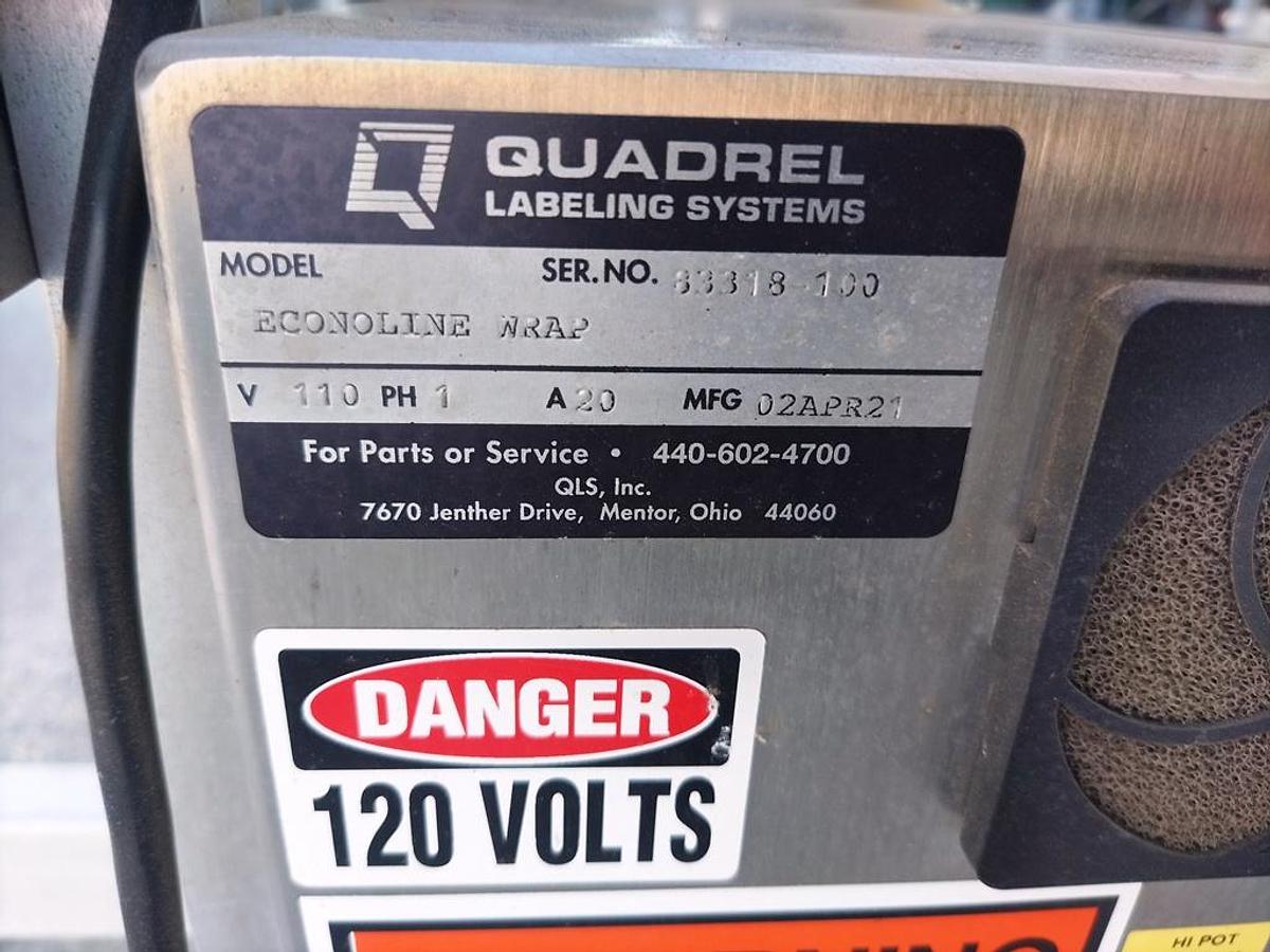 Used Labeler, Pressure Sensitive, Quadrel Econoline E100, 2019, Stainless Steel, (3) Available #5991371