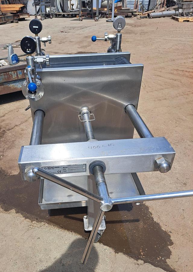 Used Filter Press, 400mm x 400mm (15.7" x 15.7"), Stainless Steel, Spadoni, Kappa, #5991567