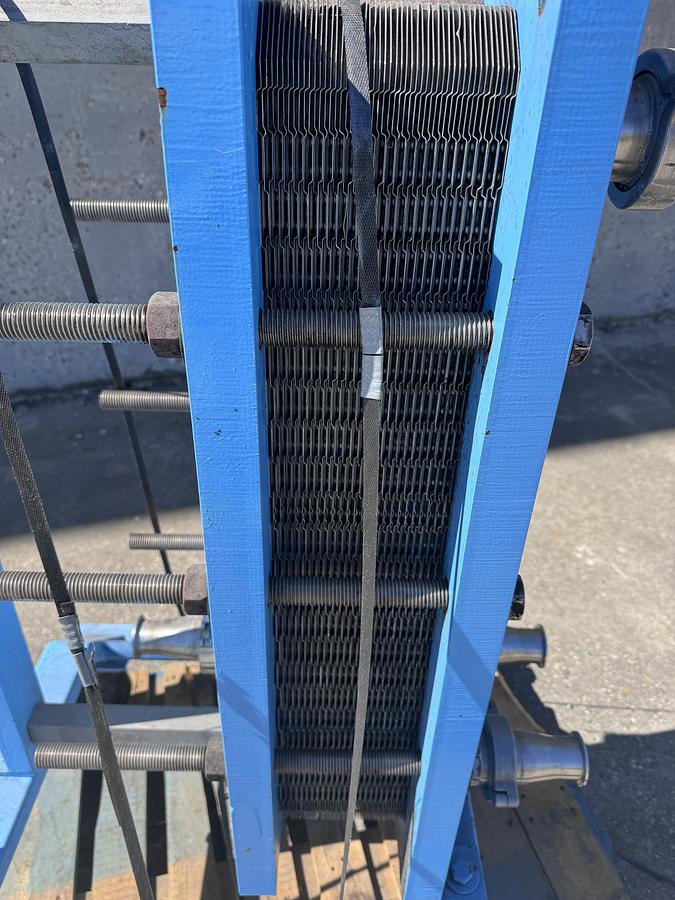 Used Heat Exchanger, Plate, 120 SF, Alfa Laval, Stainless Steel, Portable, 12" x 32" , #5991810