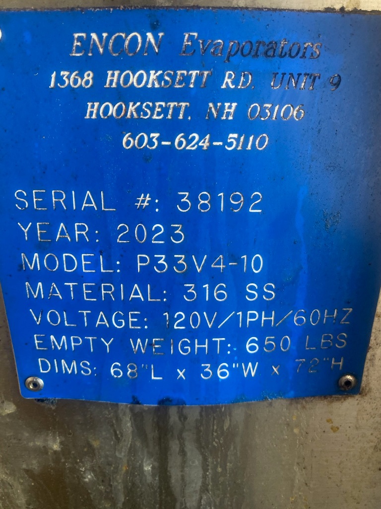Used Evaporator, Encon, Thermal Evaporator, PxxV4-10, Propane, #5991972