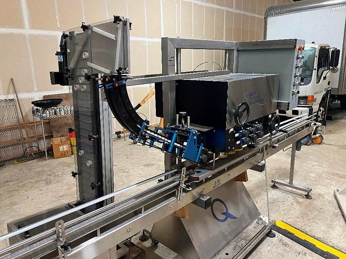 Used Filling Line, 12-Head, Overflow Filler, Inline Capper, Wrap Labeler #C745379