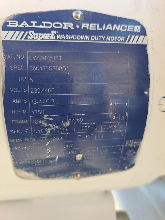 Used Mill, Fitzpatrick Fitzmill, Model D, Hammermill, 5 HP, Stainless Steel, #5991559