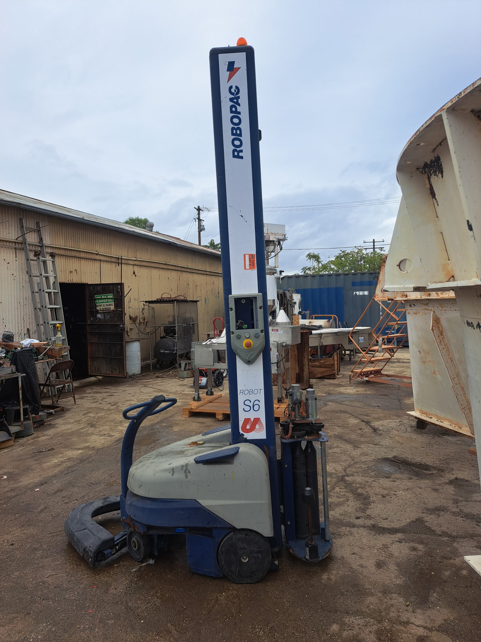 Used Wrapper, Stretch, Robopac, Model Robot S6, Mobile, Automatic Stretch Wrapper, Pallet Wrapping Machine
