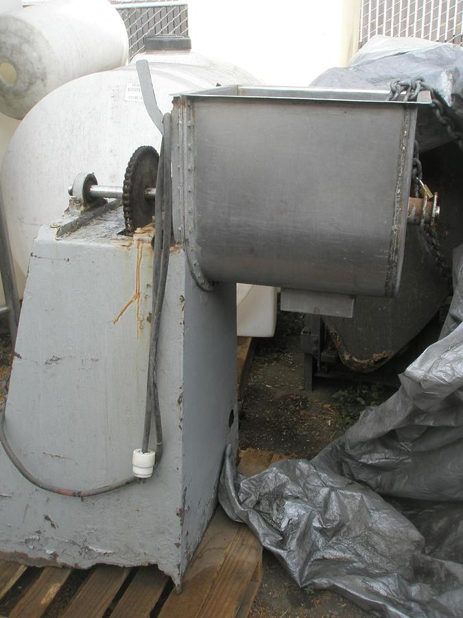 Used Mixer, Ribbon, 1.75 Cu. Ft., Stainless Steel, Double Ribbon, #5991947