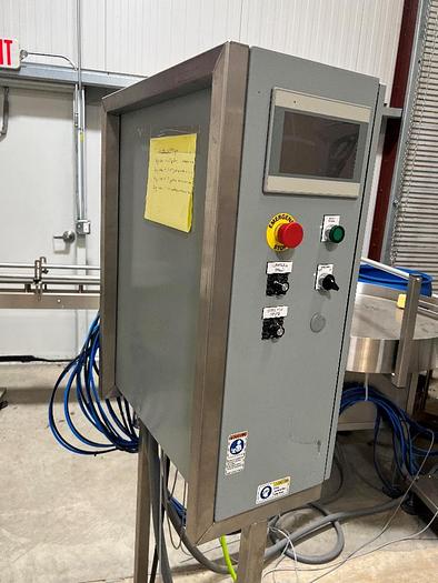 Used Filling Line, 12-Head, Overflow Filler, Inline Capper, Wrap Labeler #C745379