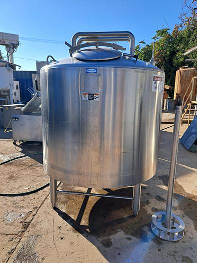 Used Tank, 500 Gallon, Mix Tank, Jacketed, Walker, 304 Stainless #S745318