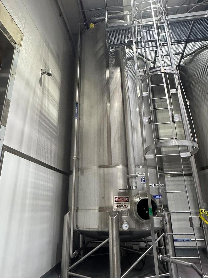 Used Tank, 9,000 Gallon, Feldmeier, Agitated, Stainless Steel, Cone Bottom, Qty 3, #5991617