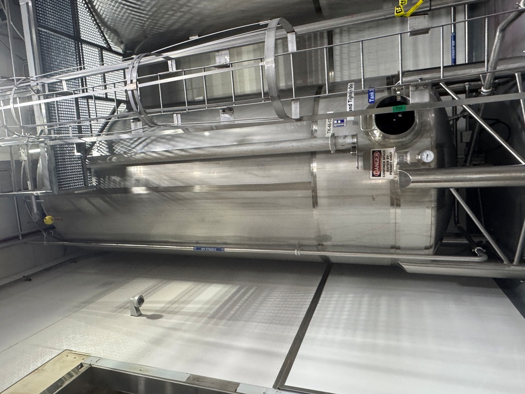 Used Tank, 9,000 Gallon, Feldmeier, Agitated, Stainless Steel, Cone Bottom, Qty 3, #5991617