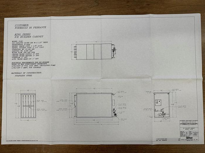 Used Ice Maker, Ice Builder, Girton, Model KZ5128, 15,000 Pounds, #5861440