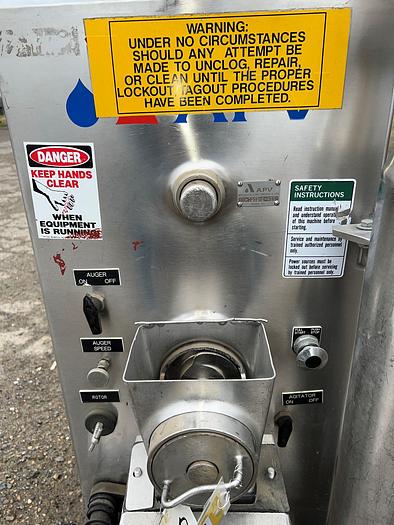 Used Feeder, Screw, 4" x 20", S/st, APV Crepaco, Model S430, Fruit Feeder #S744990